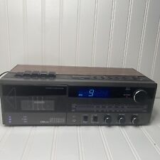 Sears LXI Series AM/FM Tape Player Clock Radio Wood Grain 1980s TESTED WORKS picture