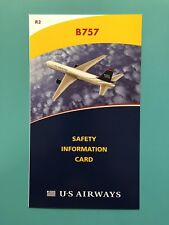 US AIRWAYS SAFETY CARD--757 picture