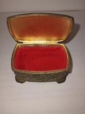 Vintage Ornate Trinket Box Hinged Lid picture