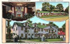 Postcard SC Walterboro Lady Lafayette Hotel & Cottages Linen Vintage PC H3827 picture