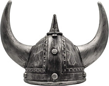 Horned Viking Helmet Medieval Warrior Battle Larp Armor Samurai Cosplay Costume picture