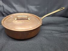 WILLIAMS SONOMA 9.5” Copper Saute Pan w/ Lid Made in FRANCE picture