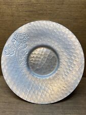 Vintage Hand Forged Pewter Plate Floral  11” picture