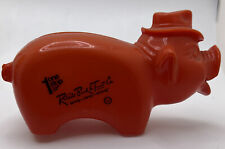 Vintage RED Plastic PIG Piggy Advertising BANK Richfield Trust picture