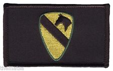 ARMY 1ST CAVALRY 2 X 3 EMBROIDERED BLACK PATCH WITH HOOK LOOP  picture