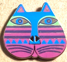 Colorful Laurel Burch CAT Metal Realistic Button 1  1/8” Dill Backmarked picture