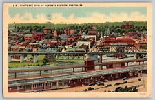 Easton, Pennsylvania PA - Bird's Eye View of Business Section - Vintage Postcard picture