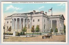 Memorial Continental Hall Washington D.C. with Old Car Vintage Postcard picture