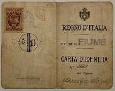 FIUME D’ITALIA CARTA D’IDENTITÀ REGNO D’ITALIA 71 GIUGNO 1927 picture
