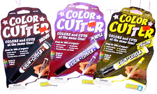 3 Color Cutter Poster Art Cutting Trim Work Permanent Ink Markers Lot USA NOS picture