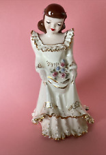Vintage 1950s Florence Ceramics Girl with Flowers Figurine picture