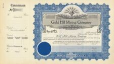 Gold Hill Mining Co. - circa 1930's Winthrop, Washington Unissued Mining Stock C picture