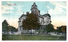 1919 Vintage Postcard Sidney Ohio Court House Street View-Ohio411 picture