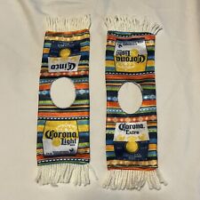 2 Corona Extra & Light Beer Bottle Poncho Cover Koozie Cinco de Mayo Advertising picture