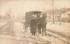 WICHITA Kansas Laundry Delivery Horse Drawn Wagon RPPC 1910  Postcard LP04 picture