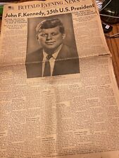 1963 JFK Newspaper Photo Buffalo Evening News  & Special Edition Collectible picture