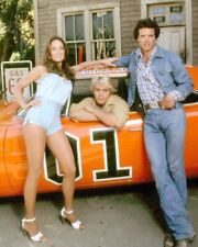 Dukes of Hazzard Cast, General Lee Catherine Bach John Schneider 8x10 Photo 255 picture