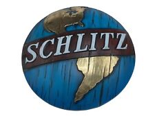 Schlitz Malt Liquor Beer Advertising Sign Globe Earth Bar Man Cave Vintage 1968 picture