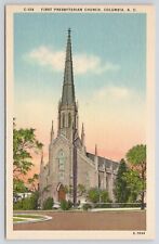 Postcard Columbia South Carolina First Presbyterian Church Linen   picture