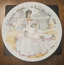 D'arceau-Limoges French Plate |Scarlet in Crinoline -The Inaccessible Woman 1865 picture