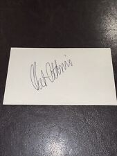 Chet Atkins Autographed Index Card With Concert Ticket Stub Signed 10/22/1994 picture