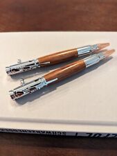 2x Bolt Action Pen Bullet Pen Metal Wood Material Great Gift For Dad Friend picture