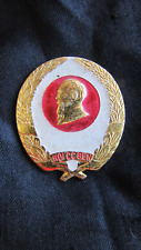 Vintage Vietnamese Pin Badge Ho Chi Minh The Vietnam Communist Revolution Leader picture