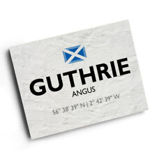 A3 PRINT - Guthrie, Angus, Scotland - Lat/Long NO5650 picture