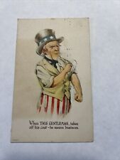 Antique Postcard Uncle Sam Posted 1918 picture
