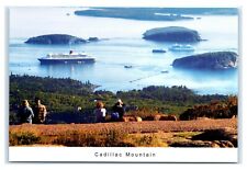 Postcard Queen Mary II & CAT Ferry - Frenchman Bay Acadia ME to Nova Scotia K8 picture
