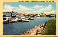 Vtg 1940s Wychmere Harbor Fishing Boats Cape Cod Massachusetts MA Postcard picture