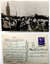 RPPC Postcard Marchands de Poteries au Grand Socco Pottery 1951 USS Rich Post picture