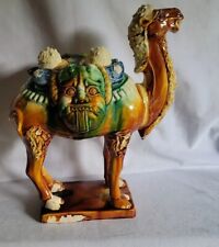 Vintage Chinese Mingqi Camel Tomb Figure Spirit Object Tang Dynasty Style Sancai picture