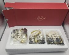 Lenox Snow Fantasies Snowflake 3 Piece Mini Ornament Set  Pierced New In Box picture