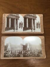 Stereoview Real Photo Card 1903 Historical Event - Death Of Pope Leo XIII. Rome. picture
