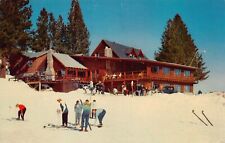 Reno NV Nevada Sky Tavern Ski Area Resort Log Cabin Winter Snow Vtg Postcard T8 picture