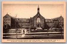 Lodi New Jersey Immaculate Conception Convent & High School BW Postcard picture