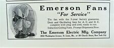 Vtg 1914 Emerson Electric Mfg Oscillating Fans Nice Detailed Photo Print Ad picture
