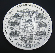 Town of Aurora New York NY East Kettlesprings Kilns Plate Sesquicentennial Vtg picture