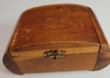 VINTAGE Wooden Trinket Box  hinges jewelry box wood box treasure box picture