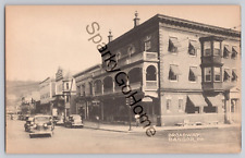 BROADWAY, BANGOR PA EARLY 1900'S MAIN STREET LIGHT CAR POSTCARD picture