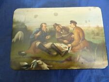 19th C. Large Lukutin Factory The Hunters At Rest By Perov Russian Lacquer Box picture