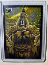 2022 Topps Chrome Star Wars Galaxy Tuskens & Their Bantha WAVE REFRACTOR 60/99 picture