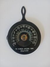 Vintage 1957 Alamosa National Bank Advertising Metal Thermometer picture