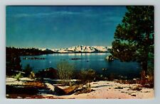 Lake Tahoe CA-California, Scenic View Lake, Mountain Vintage Postcard picture