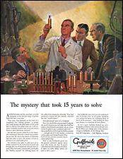 1937 Gulf Oil Scientists chemistry lab Gulfpride oil vintage art print ad LA43 picture