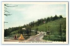 c1940's Spotts Wood Monument Swift Run Gap Skyline Drive Virginia VA Postcard picture