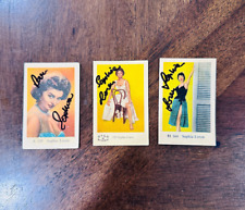 Sophia Loren Autographed Dutch Gum Trading Card Yellow Dress x3 card lot picture