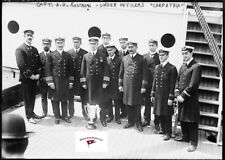 CAPTAIN A.H. ROSTRON & THE CREW OF CARPTHIA, TITANIC S RESCUERS HQ PHOTO REPRINT picture
