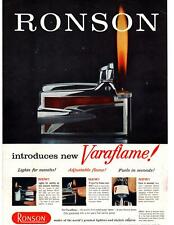 1958 Ronson Varaflame Cigarette Butron Pocket Lighter Woodbridge NJ Print Ad picture